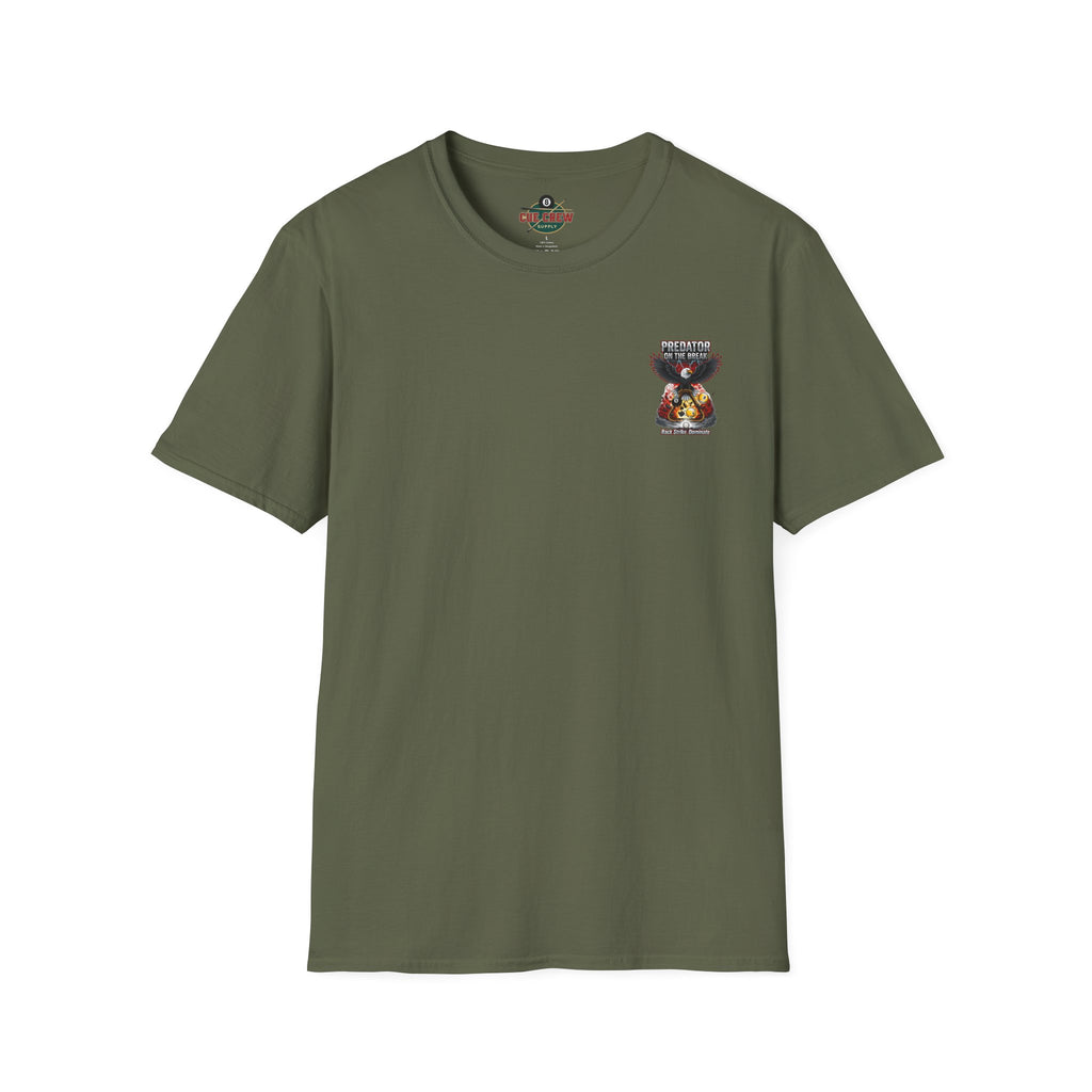 Predator on the Break Billiards T-Shirt | Eagle Pool Player Graphic Tee | Rack Strike Dominate | Front & Back Print