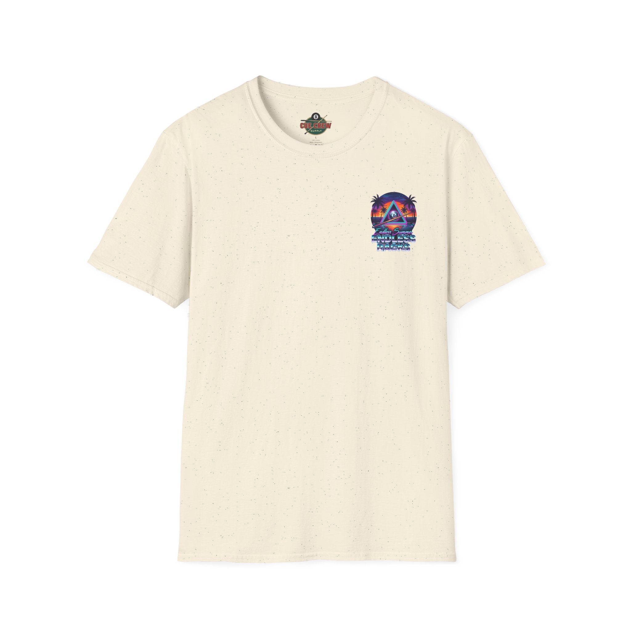 Endless Summer Endless Racks Billiards T-Shirt | Retro Sunset Pool Player Graphic Tee | Tropical 8 Ball Beach Vibes Shirt