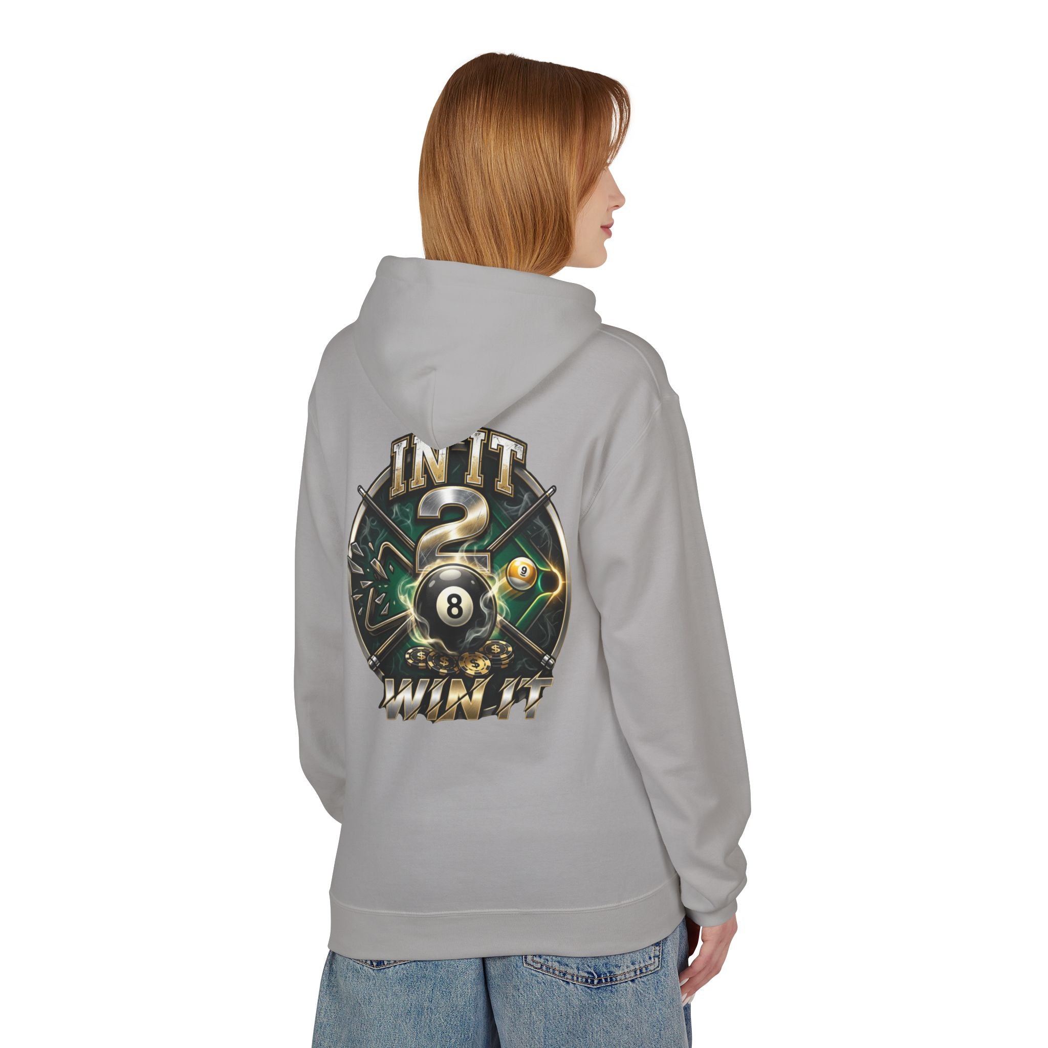 In It 2 Win It Pool Player Hoodie | Lucky 8 Ball & 9 Ball Billiards Graphic Hoodie | Cue Crew Supply