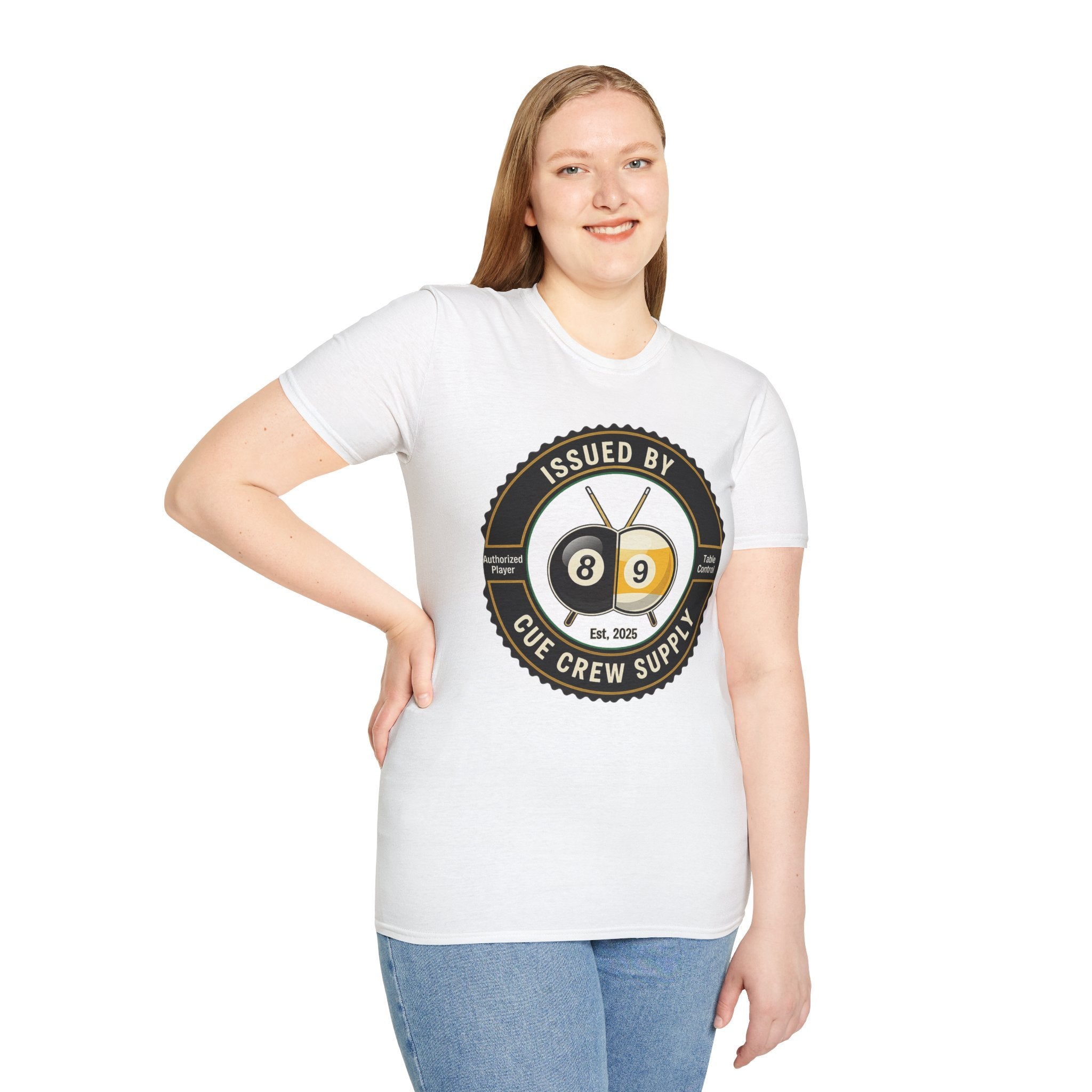 Issued By Cue Crew Supply V3 Core Line Billiards Gildan Tee