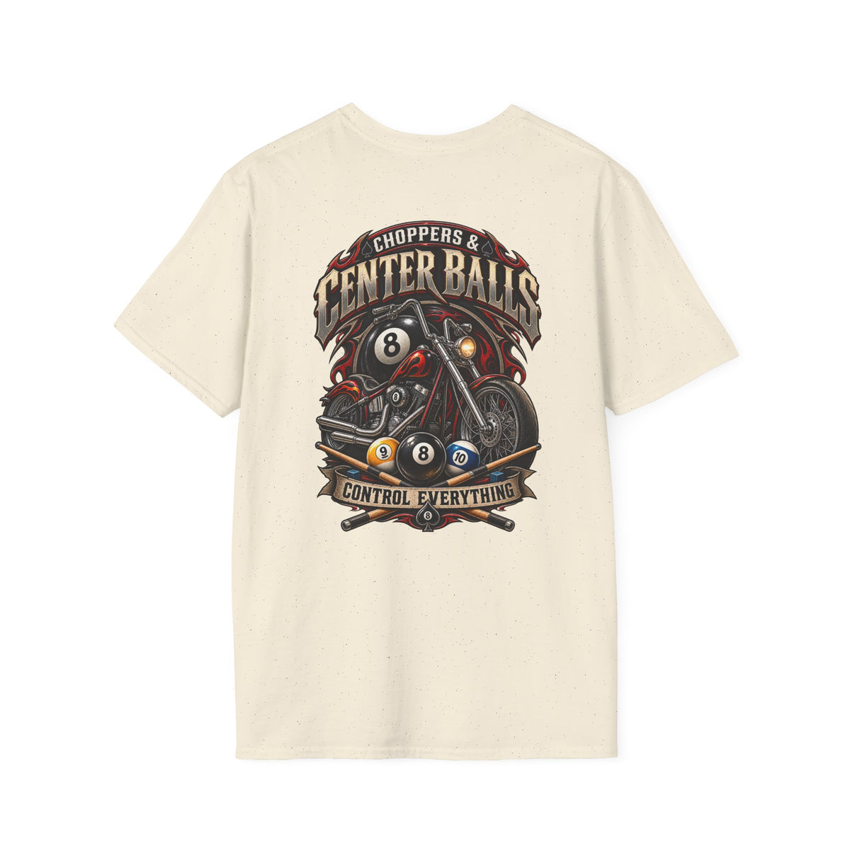 Choppers & Center Balls Billiards Motorcycle T-Shirt