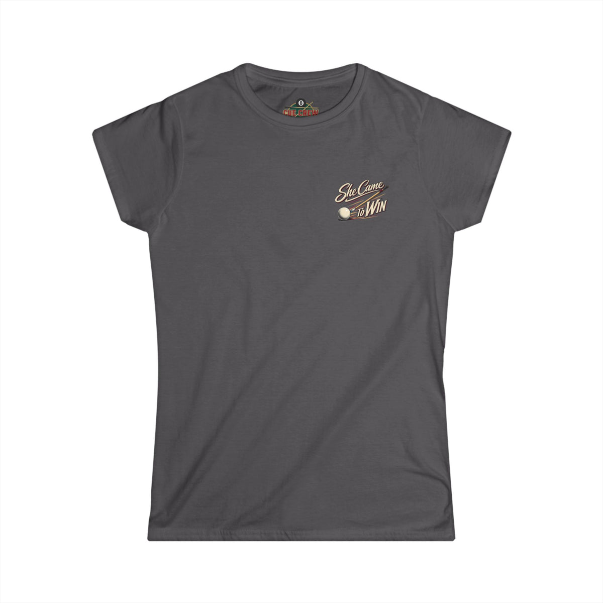 She Came To Win Women’s Billiards T-Shirt – Front & Back Pool Tee