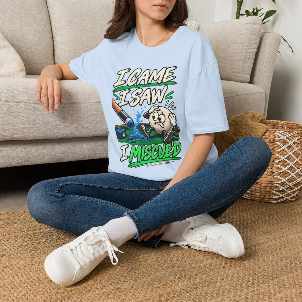 I Came I Saw I Miscue’d – Funny Billiards T-Shirt – Pool Player Tee