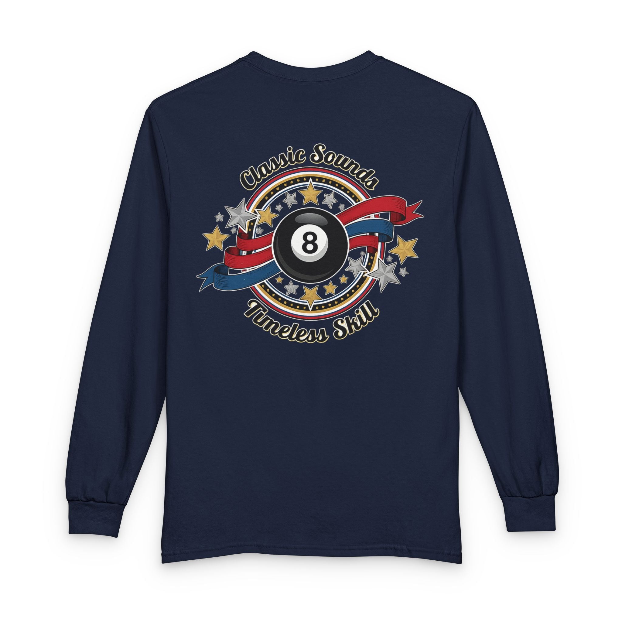 8-Ball Classic Sounds Billiards Gildan Long Sleeve Tee
