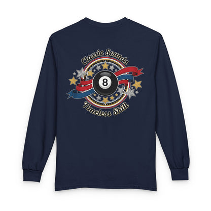 8-Ball Classic Sounds Billiards Gildan Long Sleeve Tee