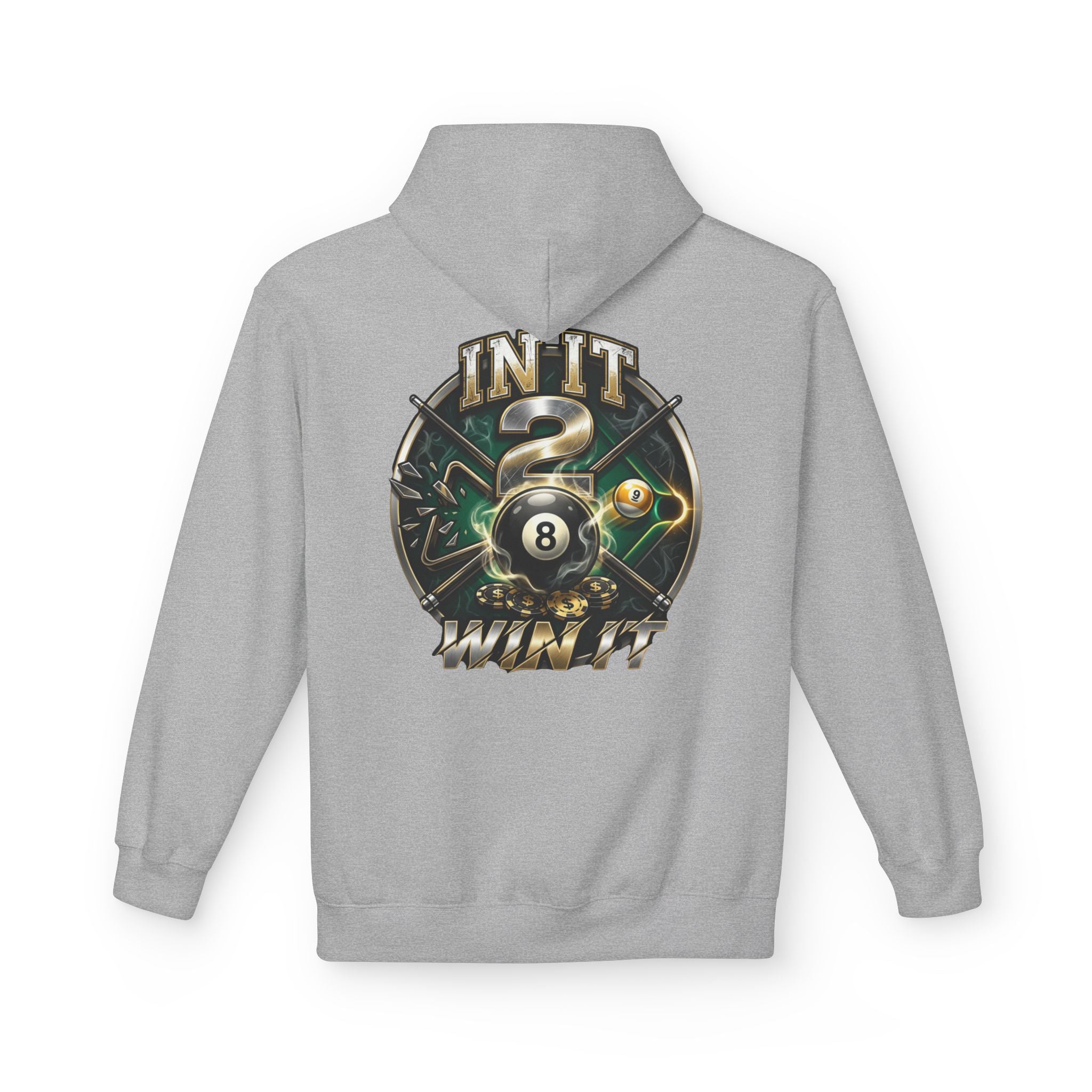 In It 2 Win It Pool Player Hoodie | Lucky 8 Ball & 9 Ball Billiards Graphic Hoodie | Cue Crew Supply