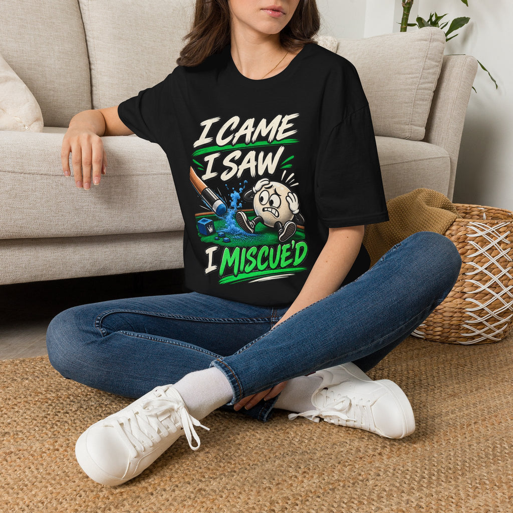 I Came I Saw I Miscue’d – Funny Billiards T-Shirt – Pool Player Tee