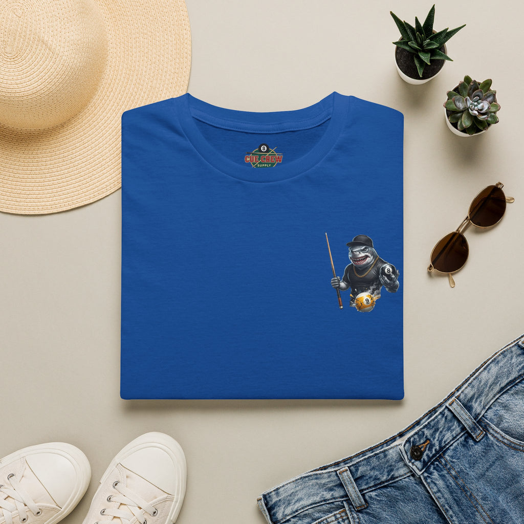 Pool Hall Predator Shark Billiards T-Shirt | Front & Back Print Gangster 8 Ball & Breaking 9 Ball Graphic Unisex Tee