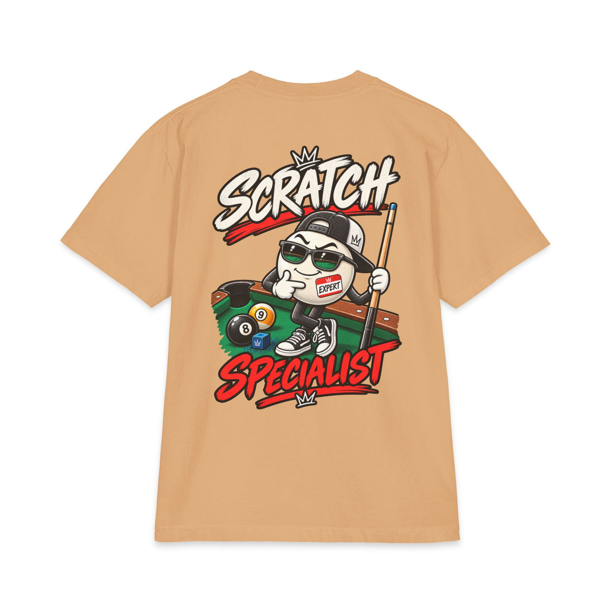 Scratch Specialist Billiards Heavyweight T-Shirt – Cue Crew After Dark Pool Tee