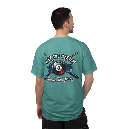 Rack the System Break The Rules Billiards Comfort Colors Tee