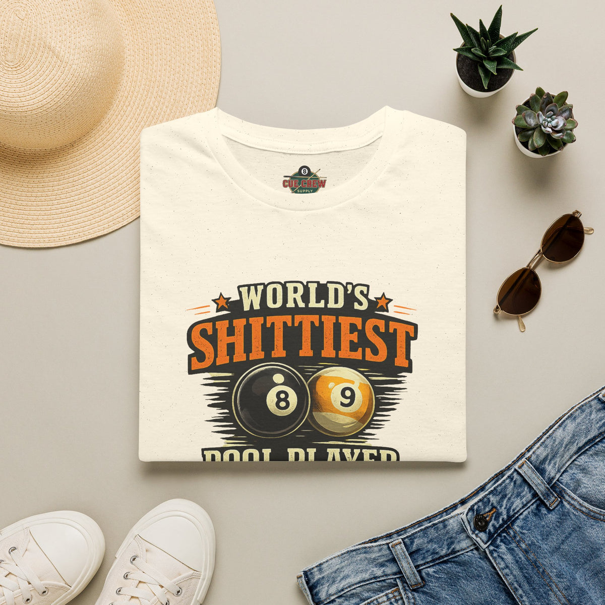 World’s Shittiest Pool Player Funny Billiards T-Shirt