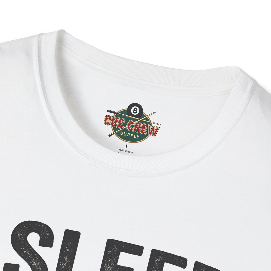 I Sleep Well at Night Funny Billiards T-Shirt – Pool Player 8 Ball Graphic Tee