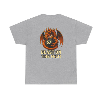 Beast On The Felt Dragon Billiards Gildan Tee