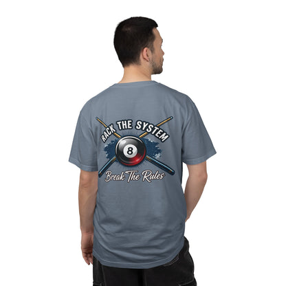 Rack the System Break The Rules Billiards Comfort Colors Tee