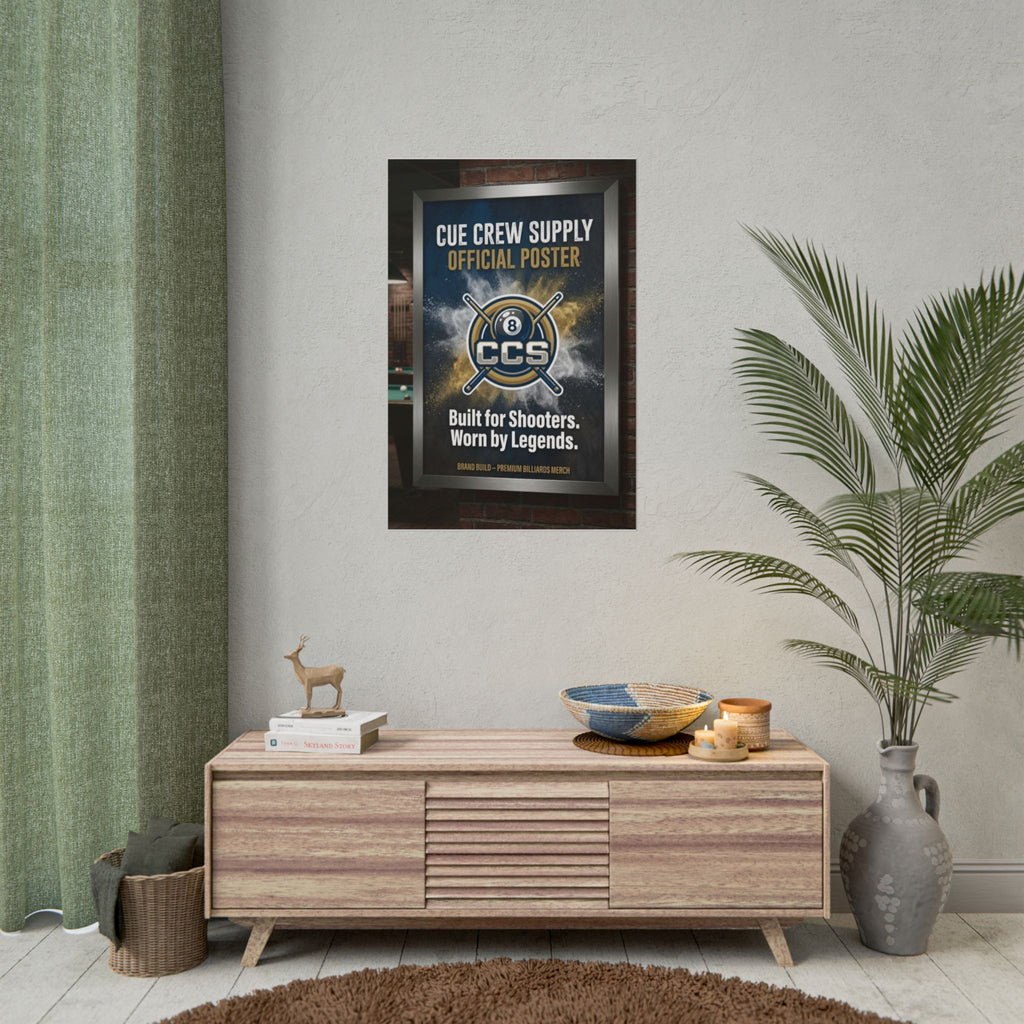 Cue Crew Supply Official Poster - Built For Shooters, Worn By Legends Rolled Poster 24"x36"