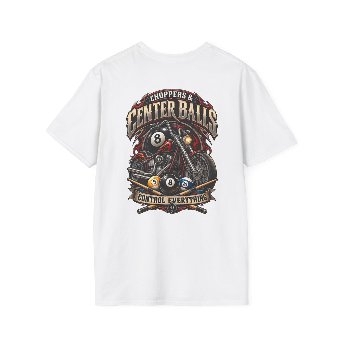 Choppers & Center Balls Billiards Motorcycle T-Shirt