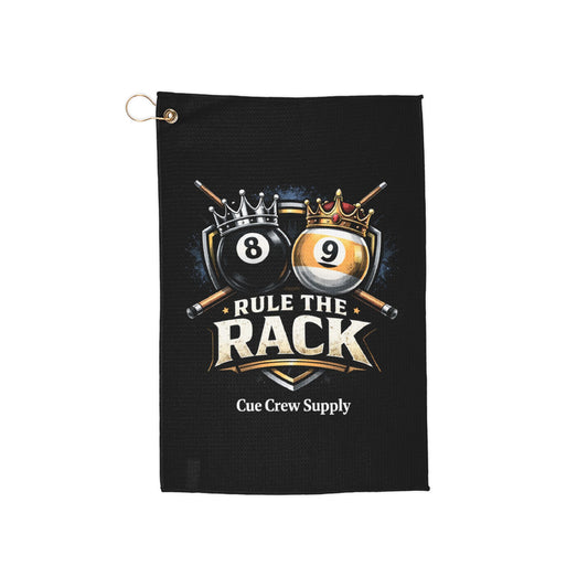 Rule the Rack Billiards Towel - Towel with Grommet