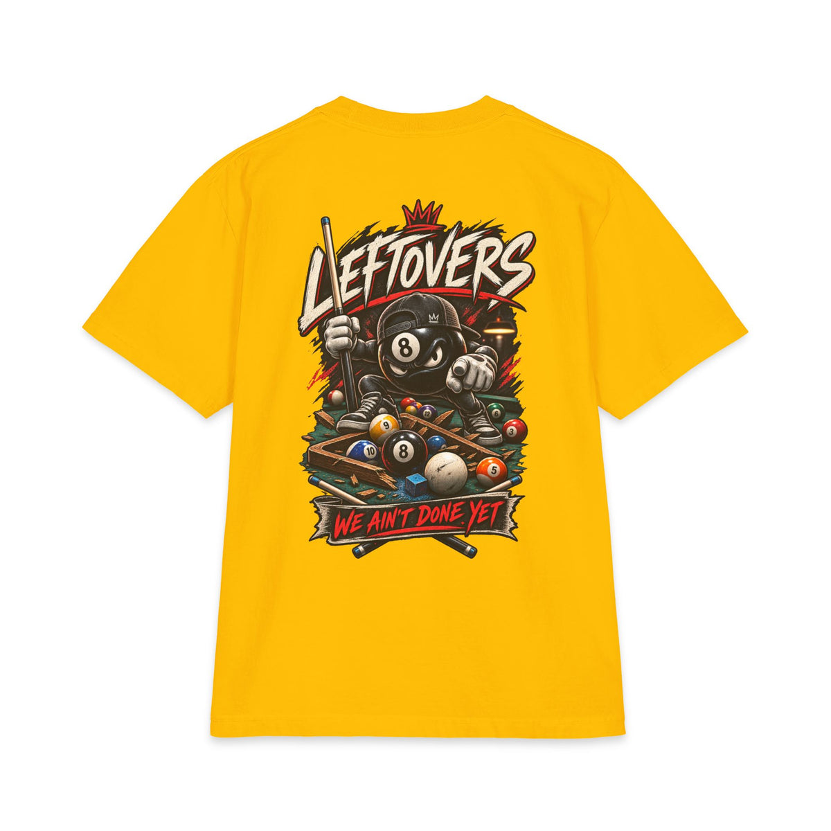 Leftovers – We Ain’t Done Yet – Cue Crew After Dark Billiards T-Shirt