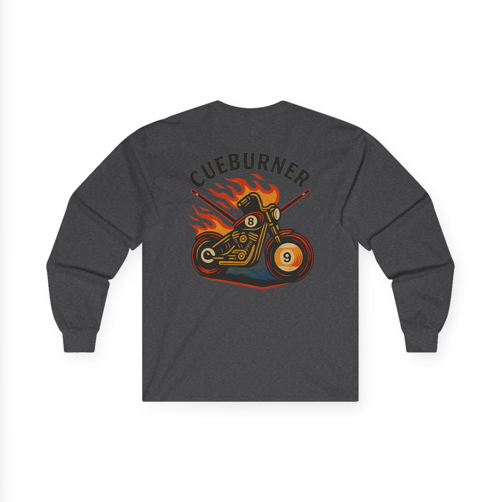 Cueburner Motorcycle Billiards Long Sleeve Tee