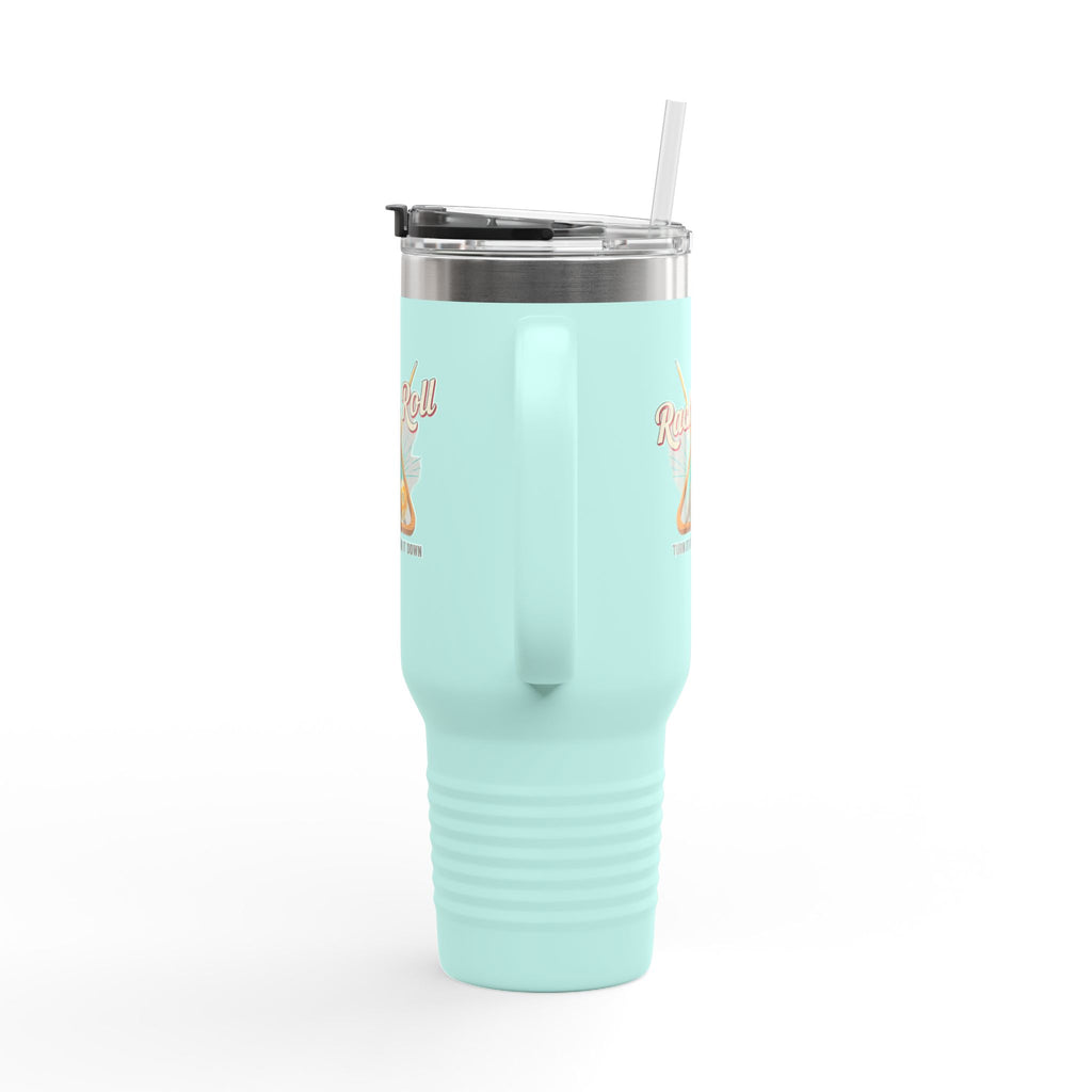 Rack & Roll v2 40oz Insulated Travel Mug – Pool Cue Billiards Design,