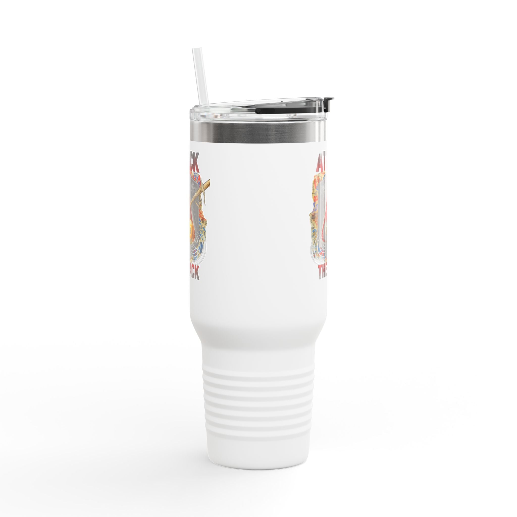 Attack the Rack 40oz Insulated Travel Mug — Pool Cue Billiards Tumbler