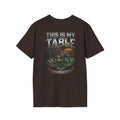 This Is My Table – French Bulldog Billiards T-Shirt | Funny Pool Player Graphic Tee | Front & Back Print