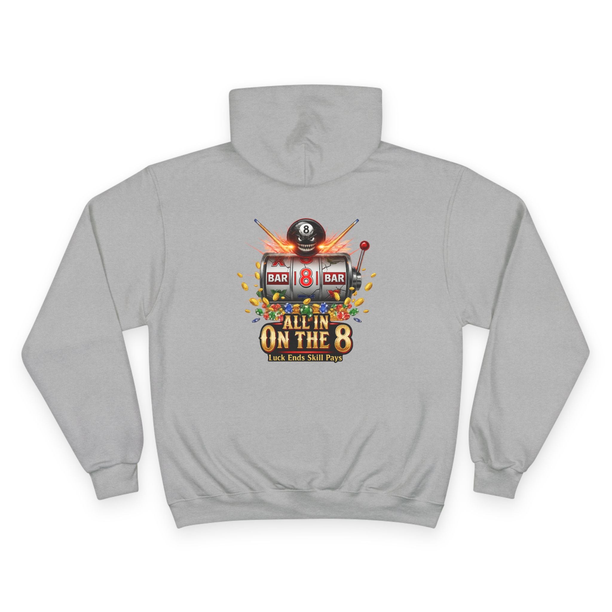 All In On The 8 Casino Billiards Mashup Champion Hoodie