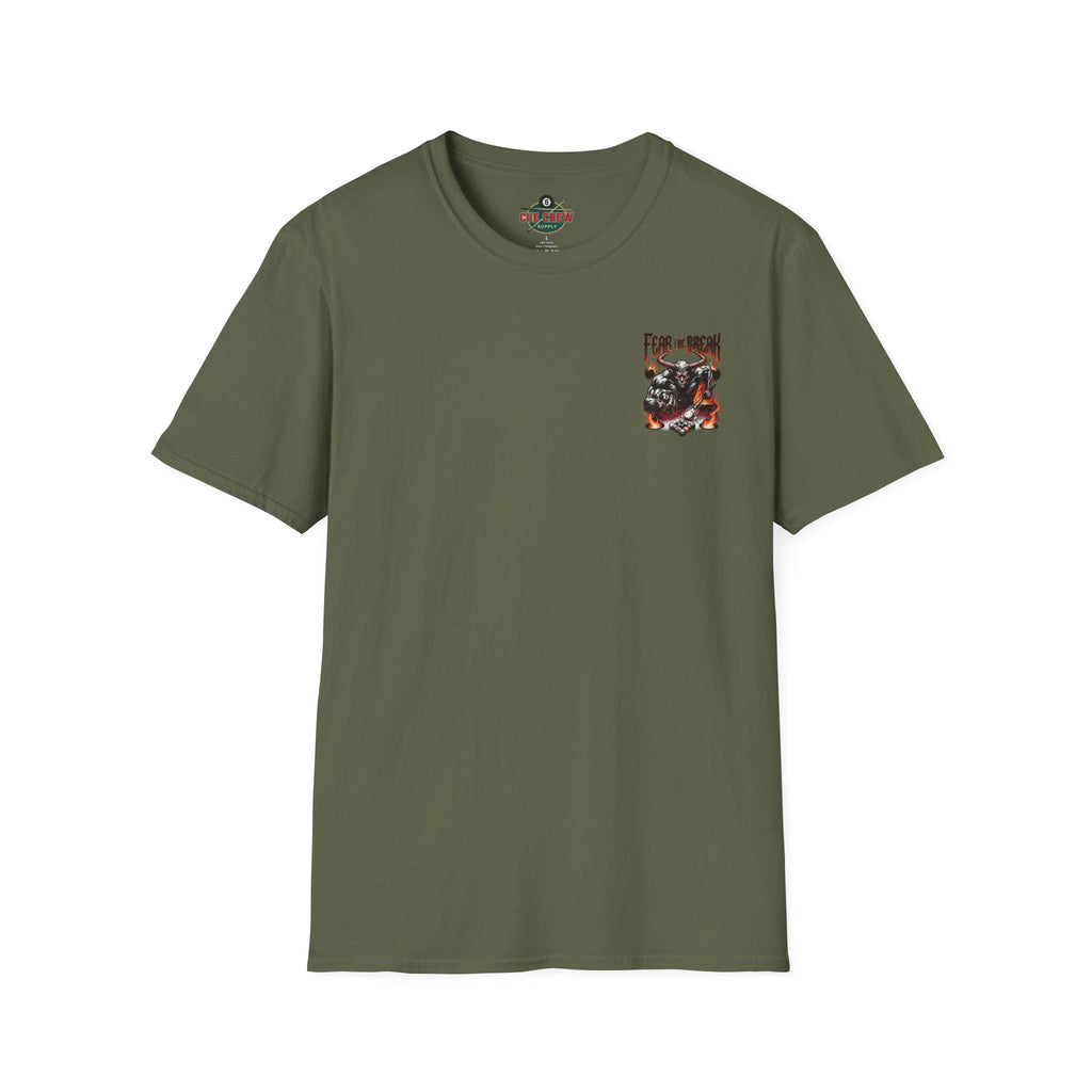 Fear The Break Demon Billiards T-Shirt | Fiery Pool Player Graphic Tee | Front & Back Print