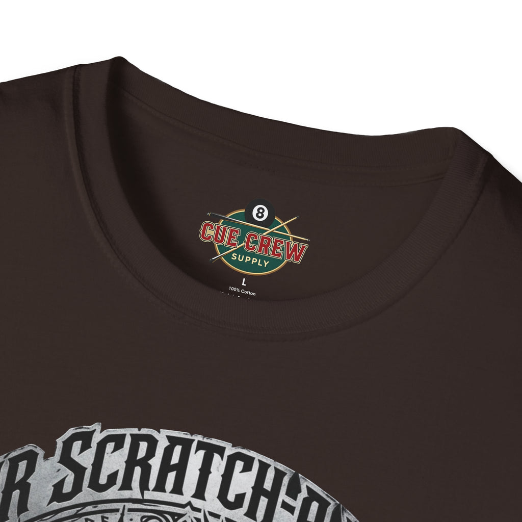 Sir Scratch-A-Lot Funny Billiards T-Shirt | Medieval Pool Knight Graphic | Front Only Print Unisex Tee