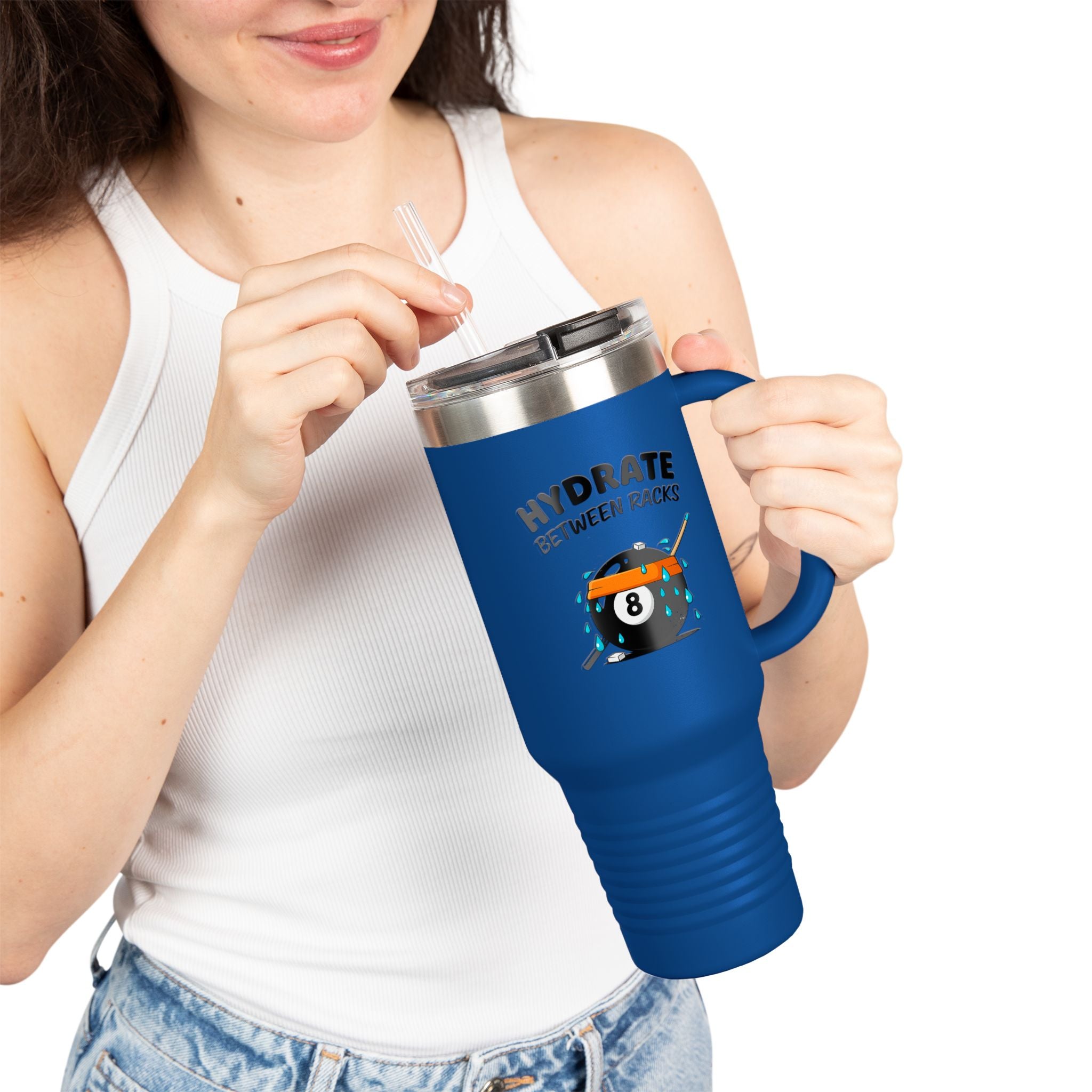 Hydrate Between Racks Billiards 40oz Insulated Travel Mug