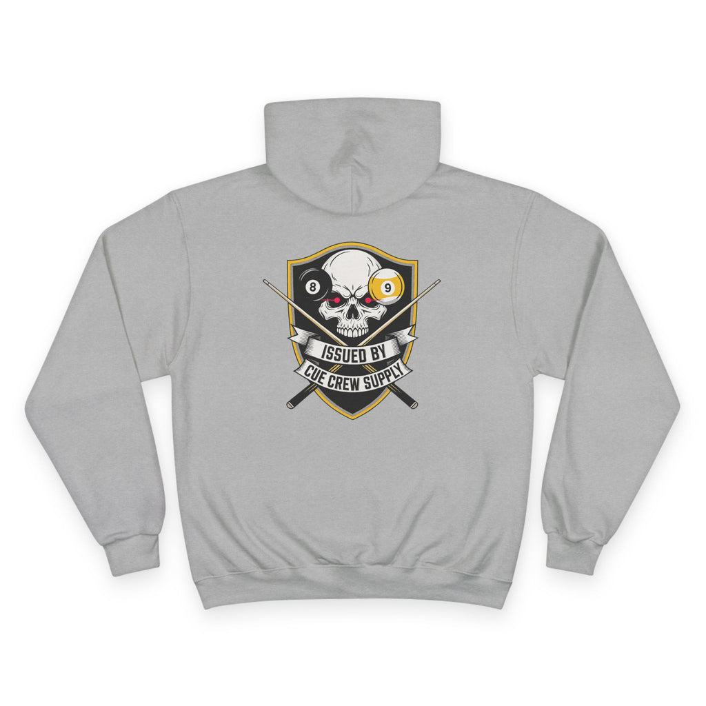 Issued By Cue Crew Supply Skull Billiards Champion Hoodie