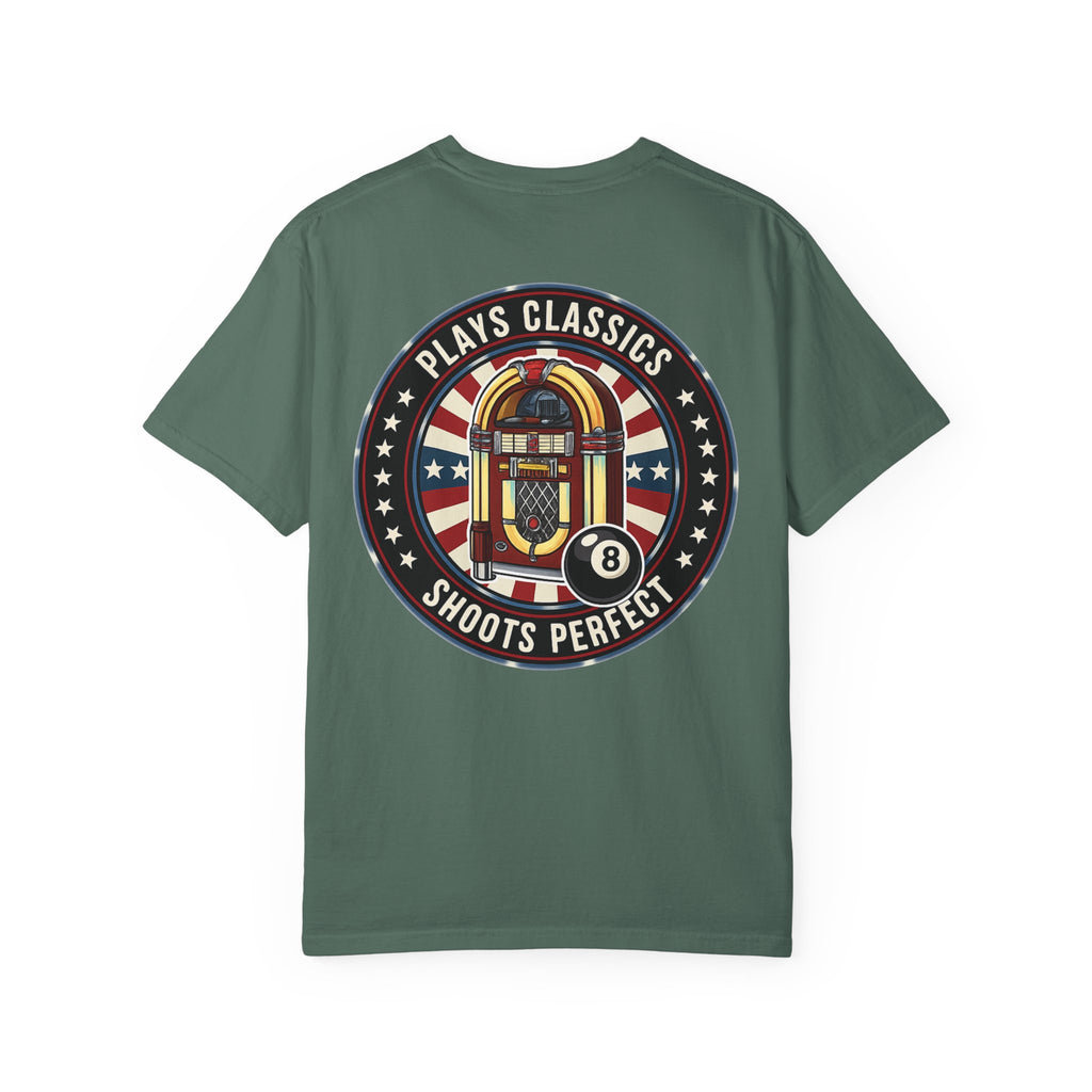Plays Classics, Shoots Perfect Classic Jukebox Billiards Comfort Colors Tee