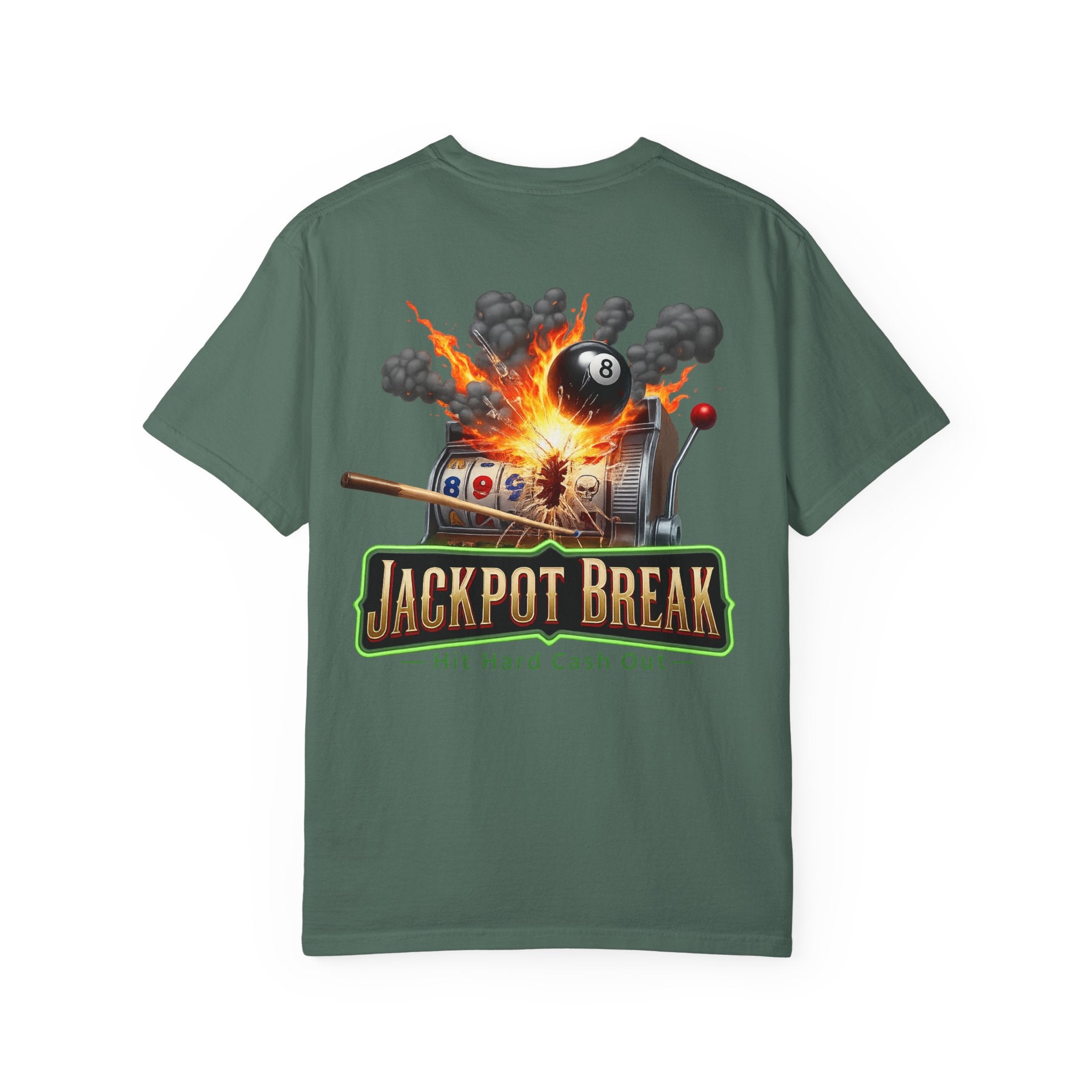 Jackpot Break Hit Hard Cash Out Casino Billiards Comfort Colors Tee