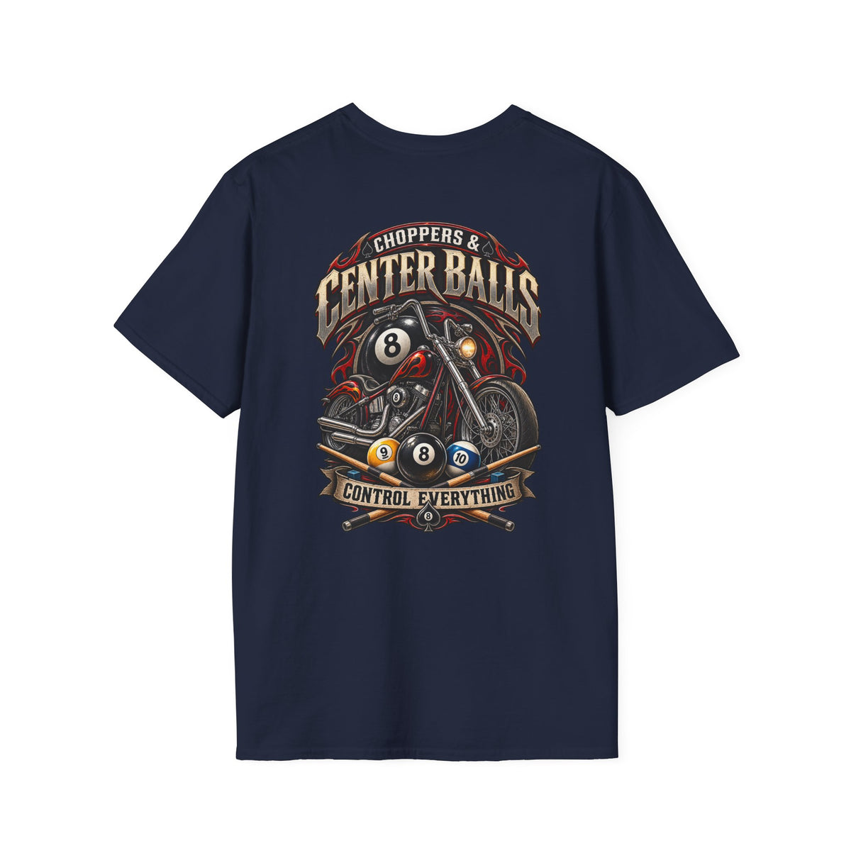 Choppers & Center Balls Billiards Motorcycle T-Shirt