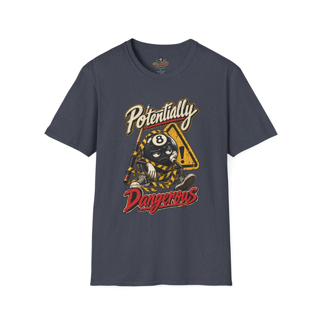 Potentially Dangerous – Funny 8-Ball Billiards T-Shirt – Pool Player Tee