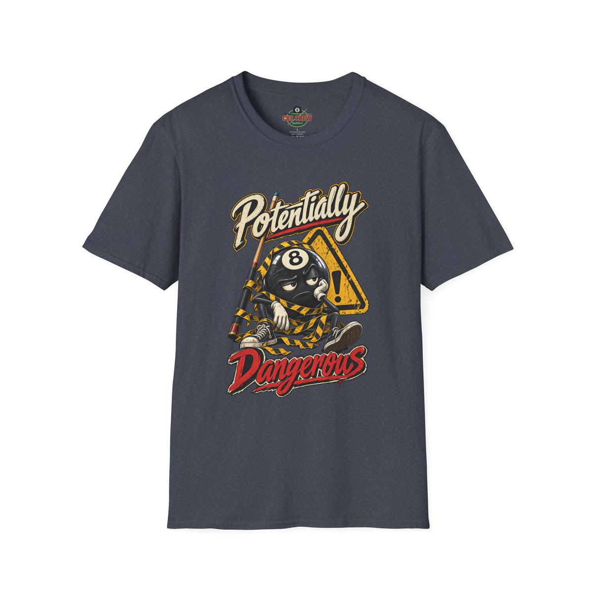 Potentially Dangerous – Funny 8-Ball Billiards T-Shirt – Pool Player Tee