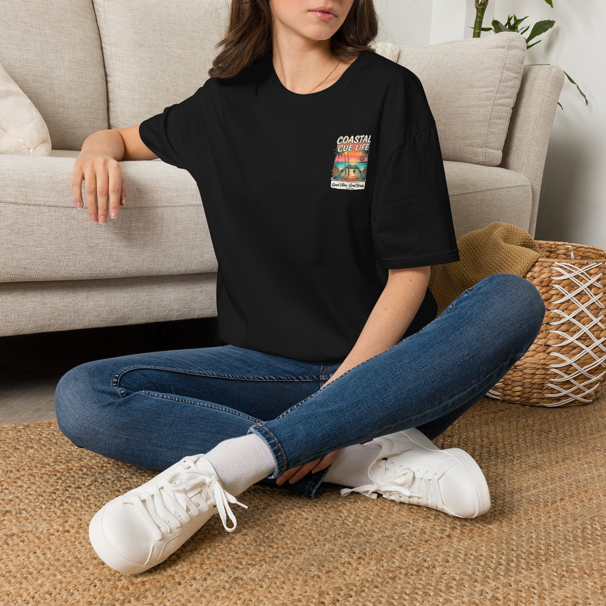 Coastal Cue Life Pool Player T-Shirt | Beach Billiards Graphic Tee | Unisex Softstyle Tee