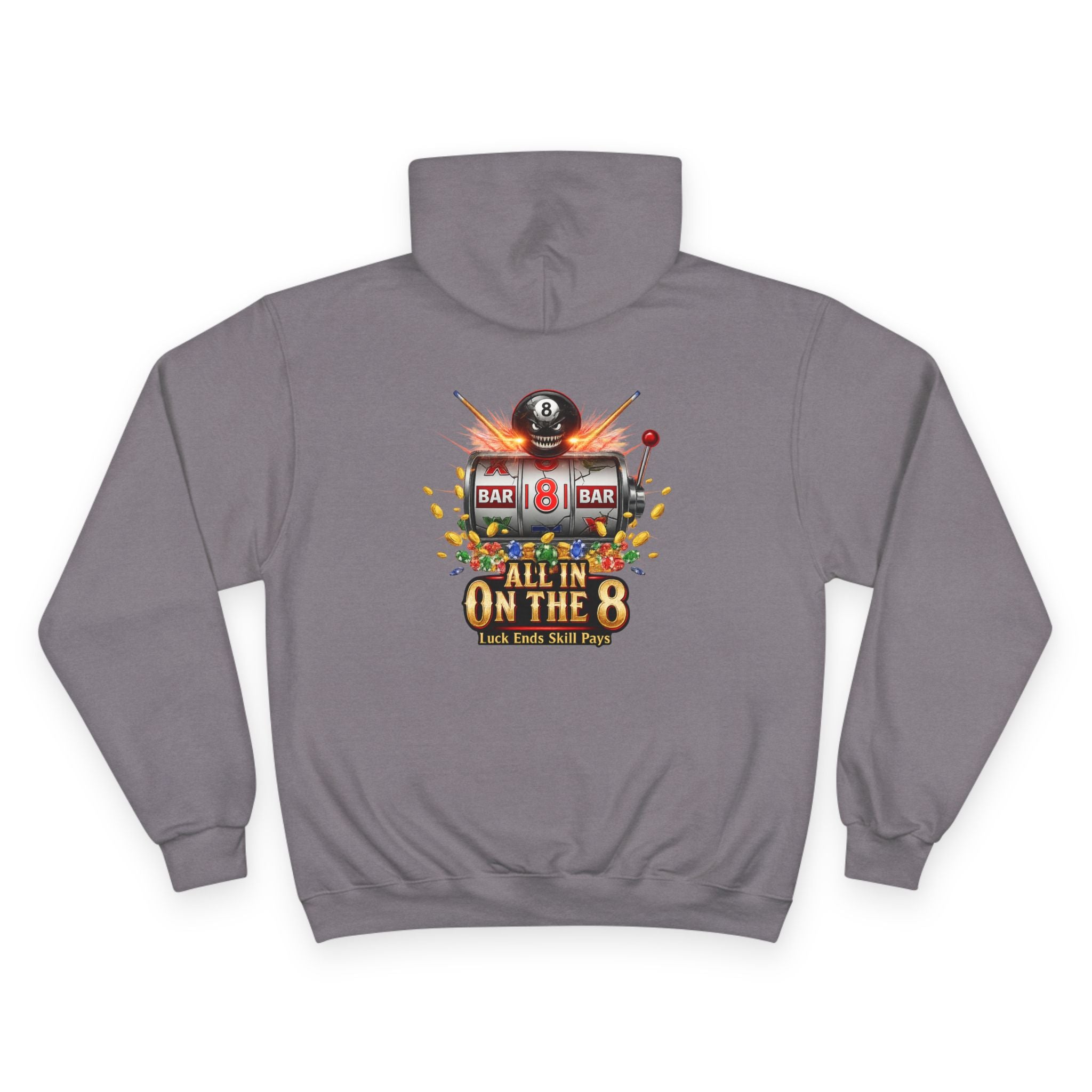 All In On The 8 Casino Billiards Mashup Champion Hoodie