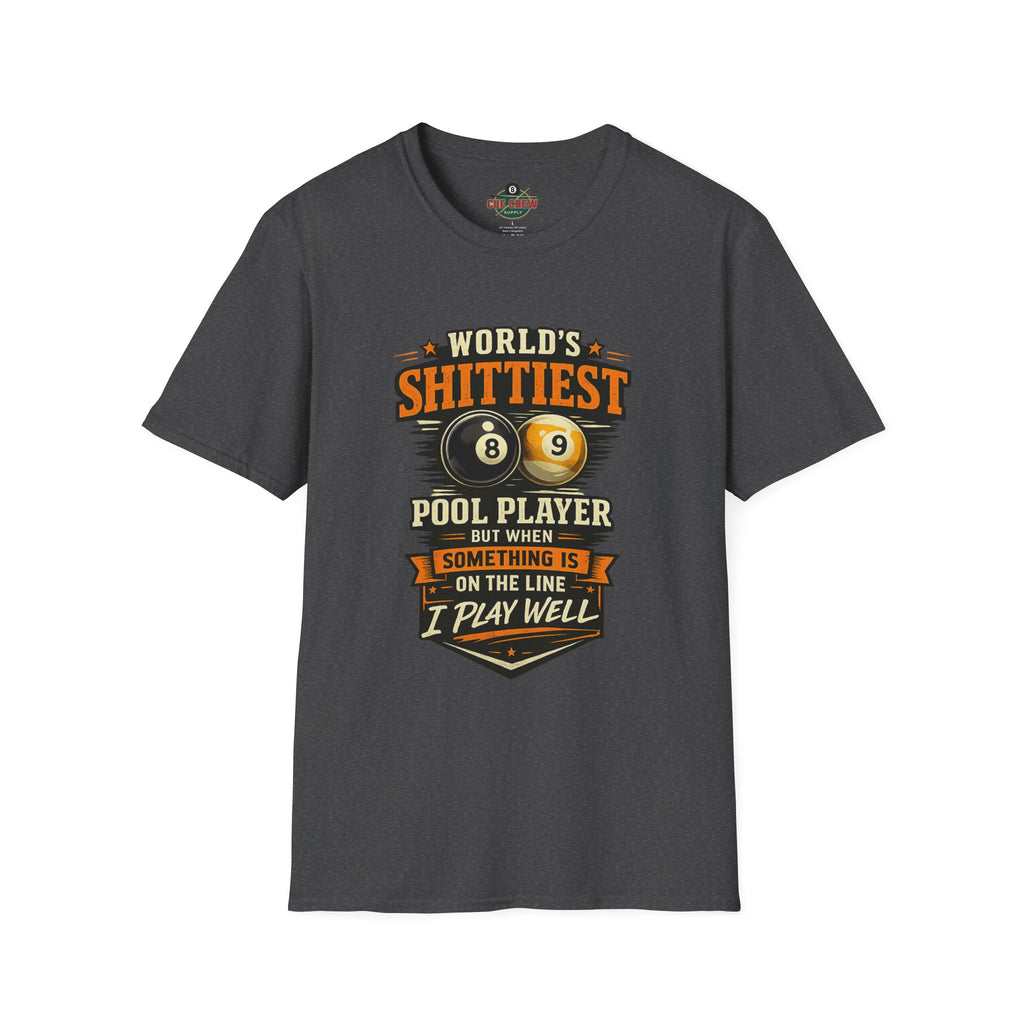 World’s Shittiest Pool Player Funny Billiards T-Shirt