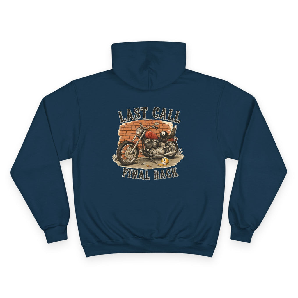 Last Call Final Rack Motorcycle Billiards Mashup Champion Hoodie