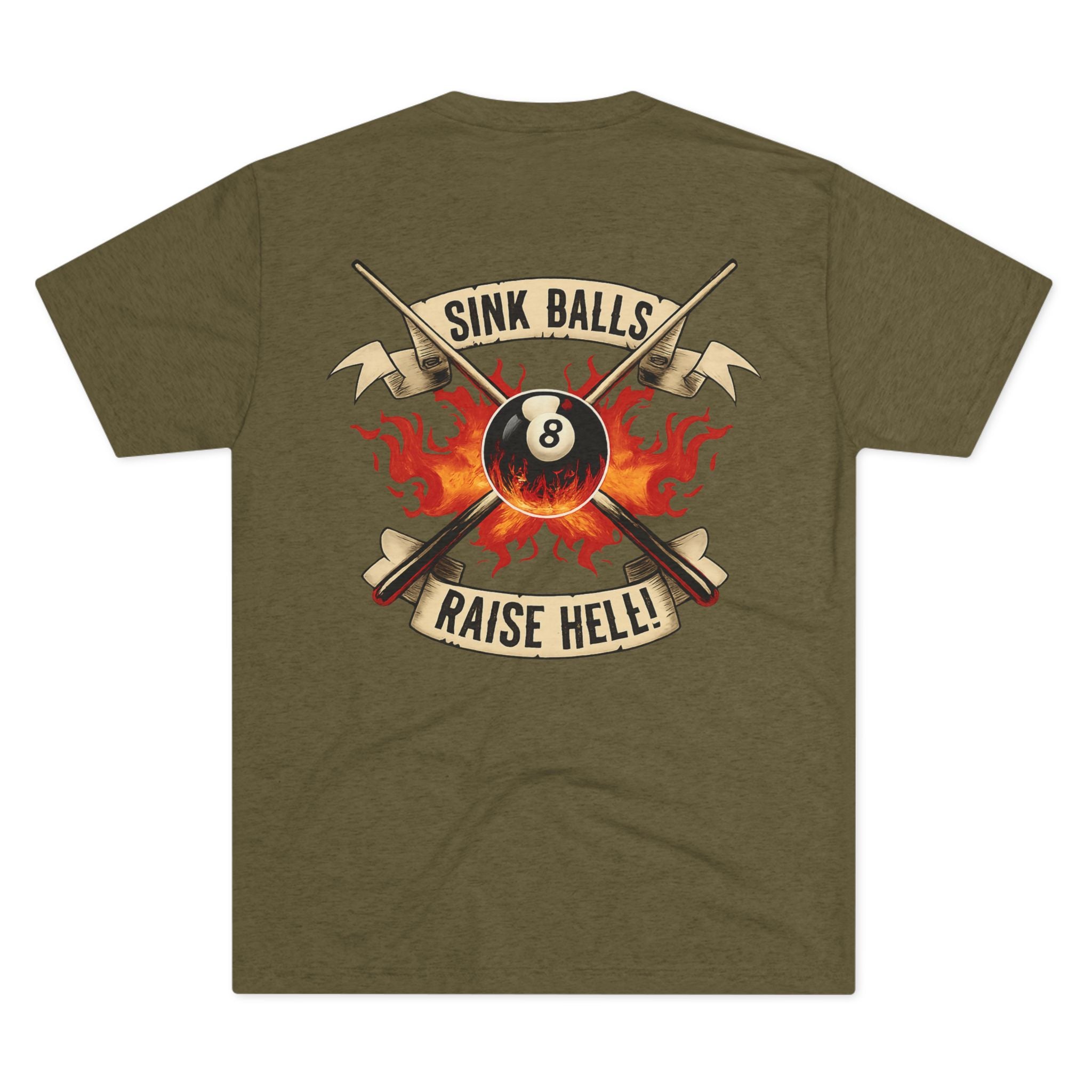Sink Balls Raise Hell Billiards Tri-Blend Tee