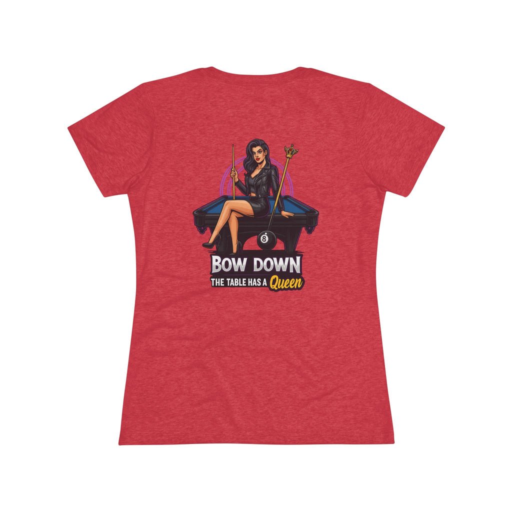 Bow Down - The Table Has A Queen Next Level Women's Tri-Blend Tee