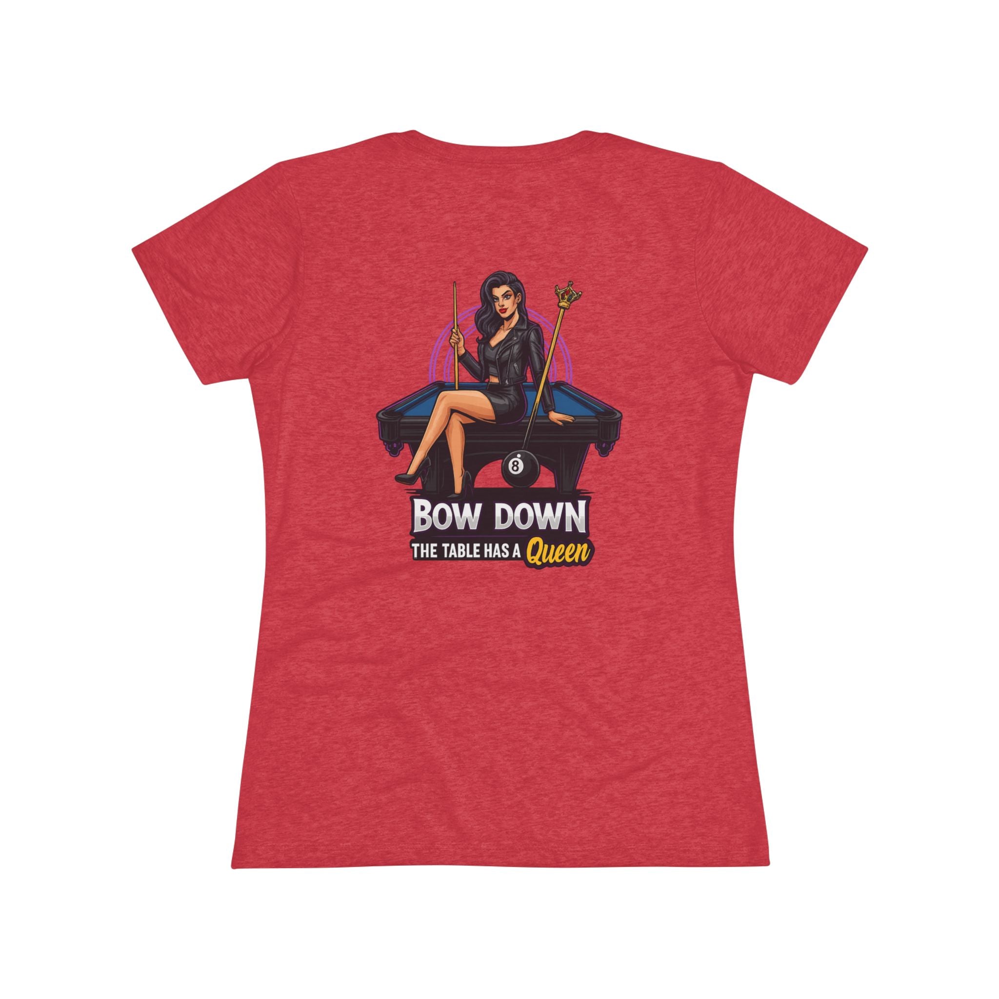 Bow Down - The Table Has A Queen Next Level Women's Tri-Blend Tee