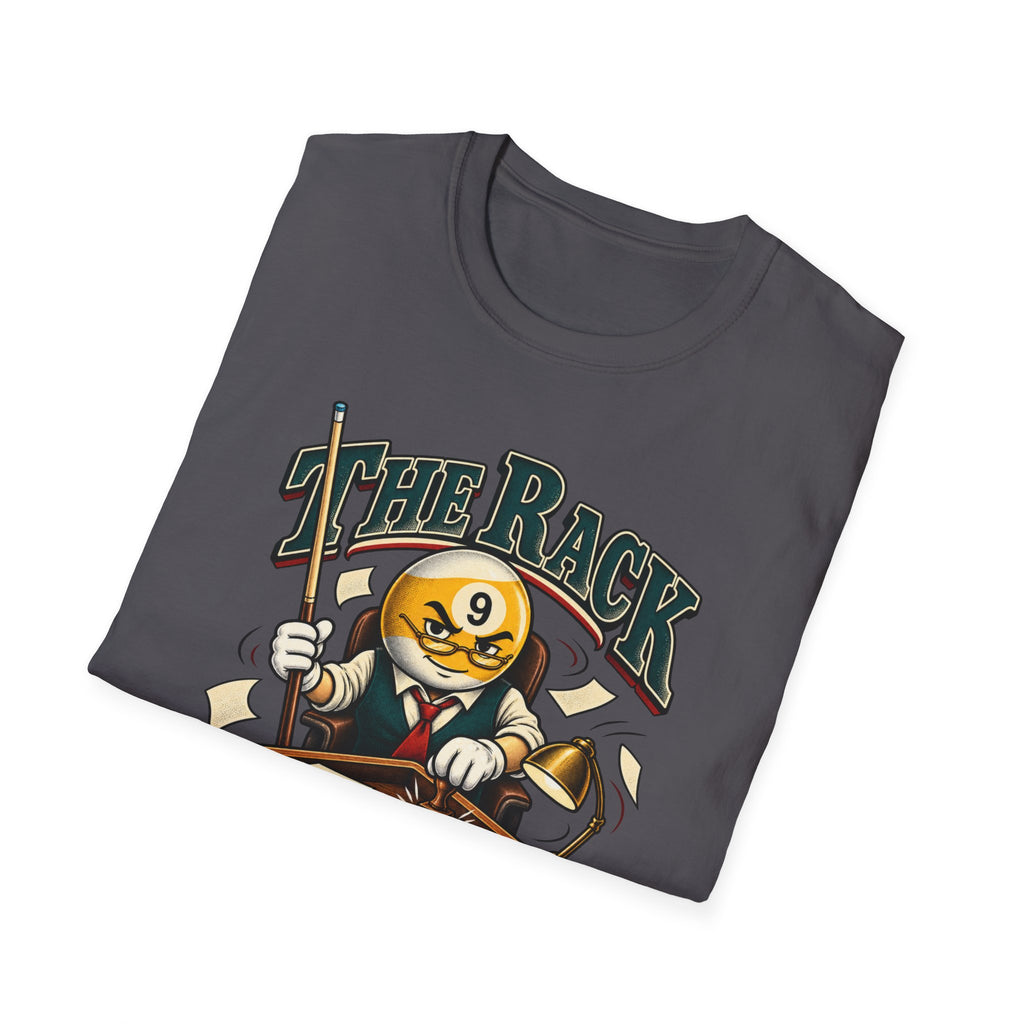 The Rack Is My Office – Funny Billiards T-Shirt – Cue Crew Essentials CCS-EST-002