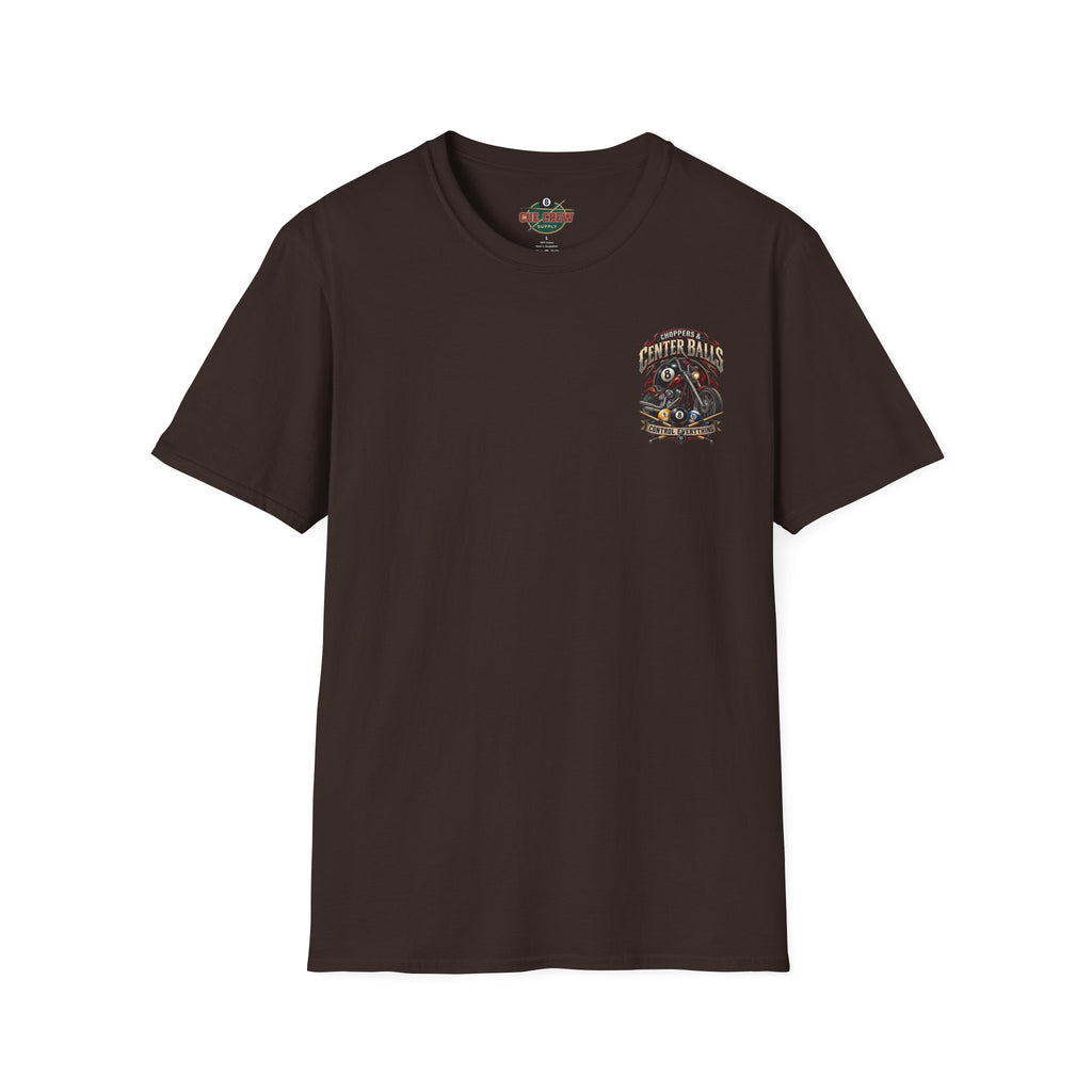 Choppers & Center Balls Billiards Motorcycle T-Shirt