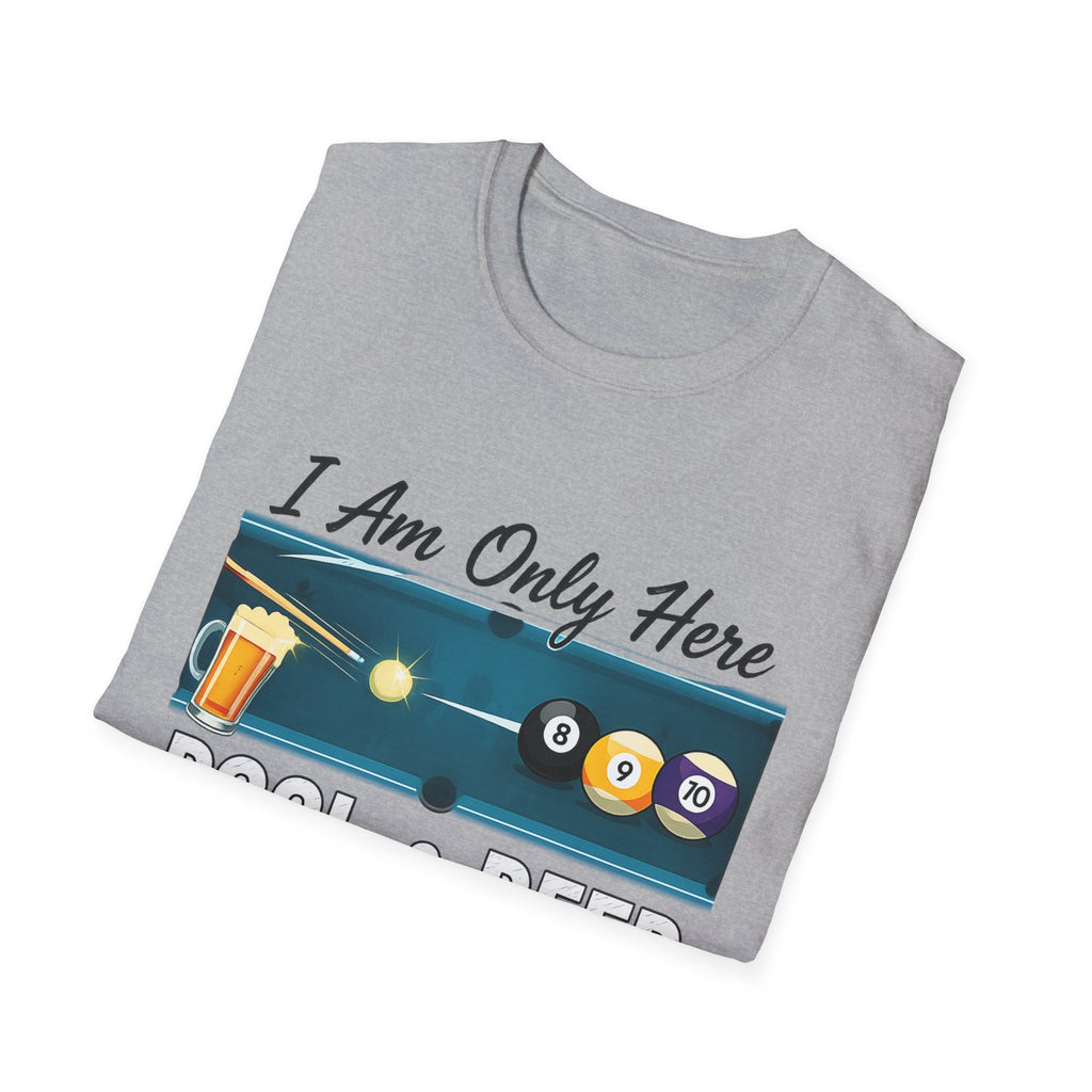 I Am Here Pool & Beer Billiards Core Line Gildan Tee