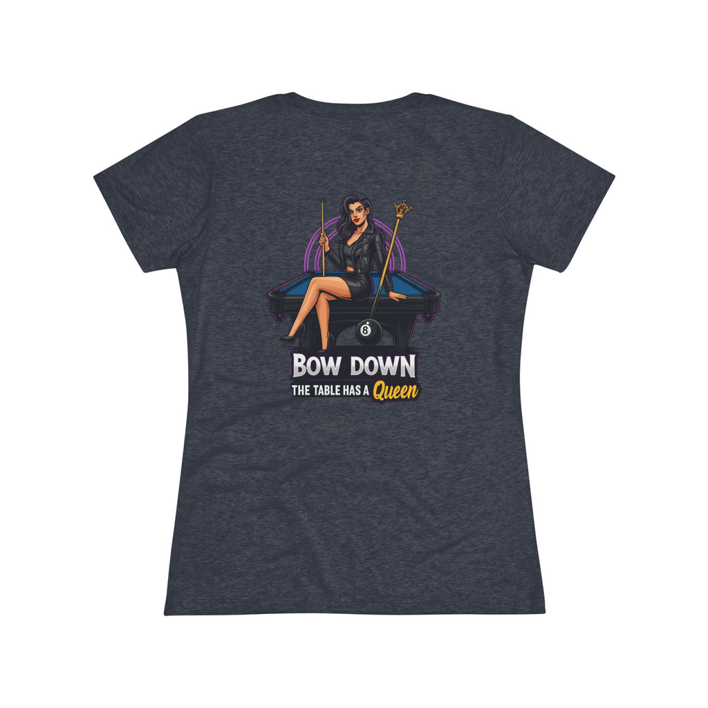 Bow Down - The Table Has A Queen Next Level Women's Tri-Blend Tee