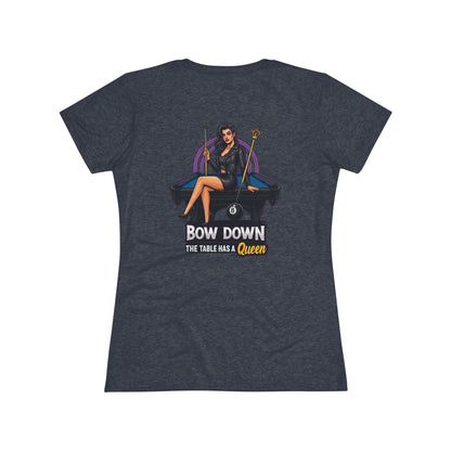 Bow Down - The Table Has A Queen Next Level Women's Tri-Blend Tee