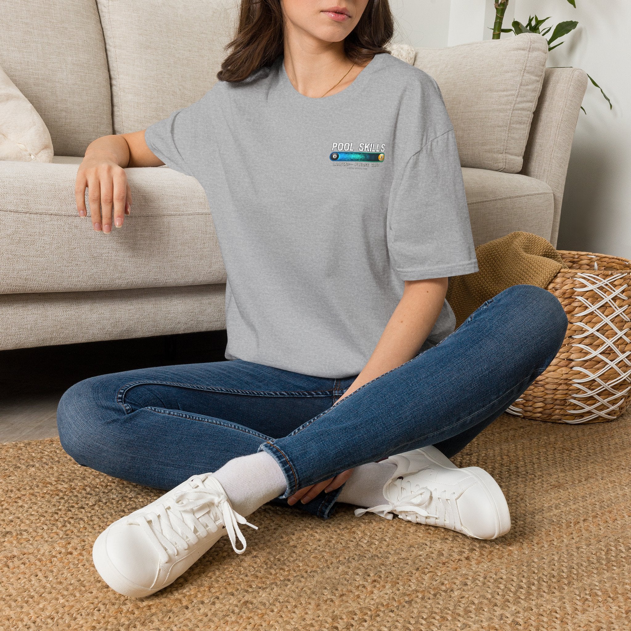 Pool Skills Loading Funny Billiards T-Shirt | Gamer Style Pool Player Graphic Tee | Front & Back Print