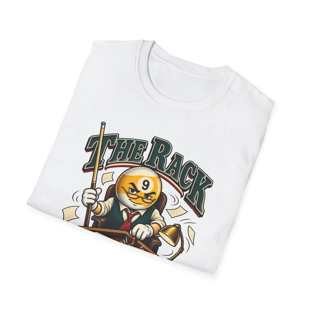 The Rack Is My Office – Funny Billiards T-Shirt – Cue Crew Essentials CCS-EST-002